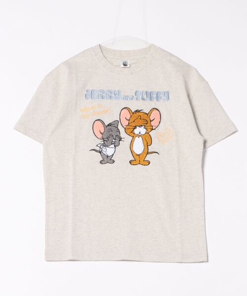Tom＆Jerry（トムアンドジェリー）の「【TOM AND JERRY/トムとジェリー】オリジナルデザインTシャツ ジェリー　タフィー　ドロップショルダー ビッグシルエット　ユニセックス（Tシャツ/カットソー・メンズ・パープル系その他3/ホワイト系その他2/ベージュ系その他2/ホワイト系その他3/ベージュ系その他/ブルー系その他/ベージュ系その他5/ホワイト系その他4/ブラック系その他4/パープル系その他5/ベージュ系その他6/ブルー系その他7/ホワイト系その他7/ブラック系その他6・X-LARGE/LARGE/SMALL/MEDIUM）」の10枚目の写真