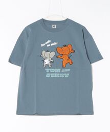 【TOM AND JERRY/トムとジェリー】オリジナルデザインTシャツ ジェリー　タフィー　ドロップショルダー ビッグシルエット　ユニセックス
