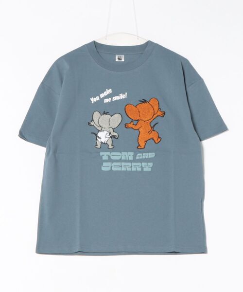 Tom＆Jerry（トムアンドジェリー）の「【TOM AND JERRY/トムとジェリー】オリジナルデザインTシャツ ジェリー　タフィー　ドロップショルダー ビッグシルエット　ユニセックス（Tシャツ/カットソー・メンズ・パープル系その他3/ホワイト系その他2/ベージュ系その他2/ホワイト系その他3/ベージュ系その他/ブルー系その他/ベージュ系その他5/ホワイト系その他4/ブラック系その他4/パープル系その他5/ベージュ系その他6/ブルー系その他7/ホワイト系その他7/ブラック系その他6・X-LARGE/LARGE/SMALL/MEDIUM）」の12枚目の写真