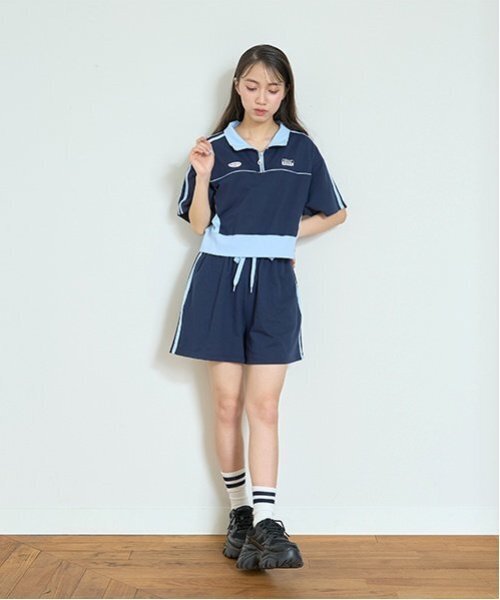 セール】【LTXC】【吸水速乾/さらさら】ハーフジップ セットアップ