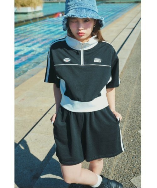 セール】【LTXC】【吸水速乾/さらさら】ハーフジップ セットアップ