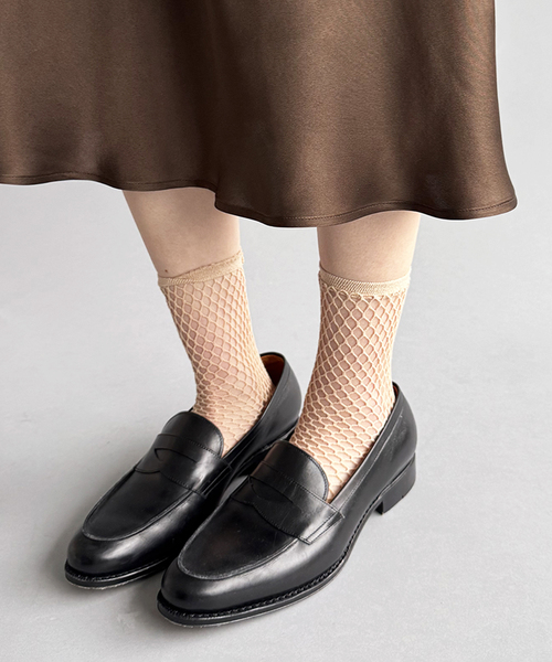 babaco（ババコ）の「【babaco/ババコ】Fishnet Socks（ソックス/靴下・レディース・グリーン/ブラック/ベージュ・FREE）」の2枚目の写真