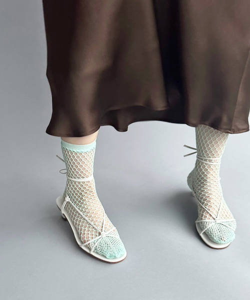 babaco（ババコ）の「【babaco/ババコ】Fishnet Socks（ソックス/靴下・レディース・グリーン/ブラック/ベージュ・FREE）」の3枚目の写真