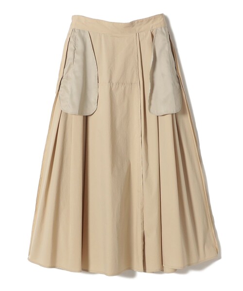 SHIPS（シップス）の「SHIPS Primary Navy Label:〈手洗い可能〉アシメ タック スカート（スカート・レディース・ネイビー/ベージュ/ブラック・38/36）」の9枚目の写真