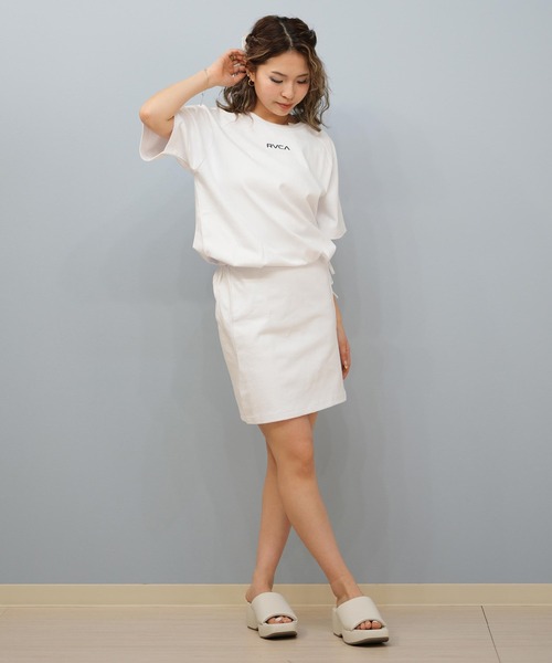 RVCA(ルーカ)の「RVCA/ルーカ ワンピース ショート丈 ワンポイントロゴ BF04C-350(ワンピース・レディース・グレー/ブラック/ホワイト・S/M)」の8枚目の写真