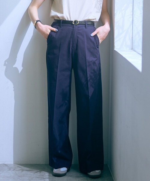 セール】高身長 ワイドチノパンツ 丈長め・トールサイズ