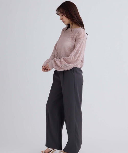 fifth(フィフス)の「メッシュ編みラメニット(ニット/セーター・レディース・ピンク/ベージュ/オフホワイト・M)」の17枚目の写真