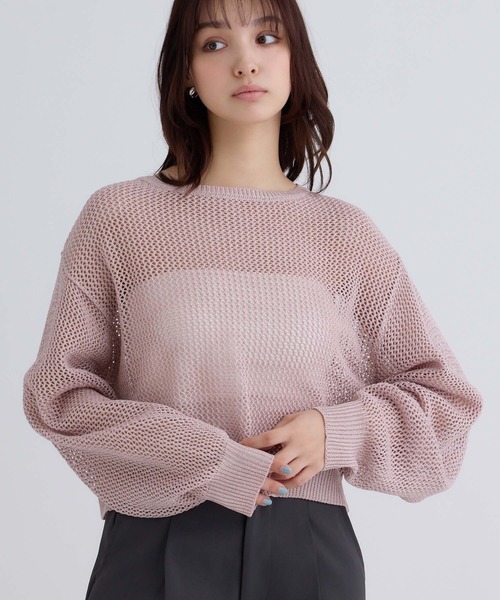 【メーカー再生品】 セール】メッシュ編みラメニット（ニット/セーター）｜fifth トップス