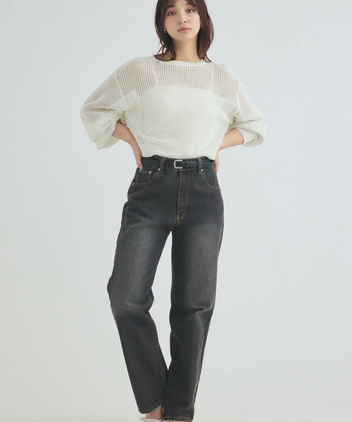 fifth(フィフス)の「メッシュ編みラメニット(ニット/セーター・レディース・ピンク/ベージュ/オフホワイト・M)」の10枚目の写真