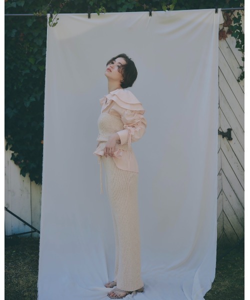 NOTREemor(ノートルエモア)の「wave knit bustier x pants(パンツドレス・レディース・ピンク系その他/ミックスグレー・FREE)」の10枚目の写真