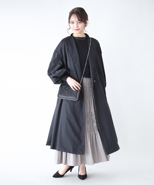 Ehre style(エーレスタイル)の「可愛すぎないティアードスカート大人コーデ術(スカート・レディース・グレー/ホワイト/ブラウン・FREE)」の18枚目の写真