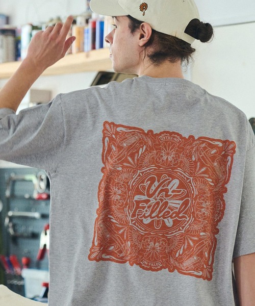 UN-FILLED(アンフィルド)の「mt9710- U.F ANGEL BANDANNA T-SHIRT Tシャツ(Tシャツ/カットソー・メンズ・ミックスグレー/ホワイト/パープル系その他・M/L/XL)」の6枚目の写真