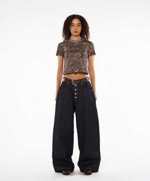 WISH FOR EVER(ウィッシュフォーエバー)の「LOGO PICHI & TIGHT SHORT TEE / ロゴピチ&タイトショートT(Tシャツ/カットソー・メンズ・ブラック/その他/ダークブラウン/ライトホワイト・SMALL/MEDIUM/LARGE/X-SMALL)」の16枚目の写真