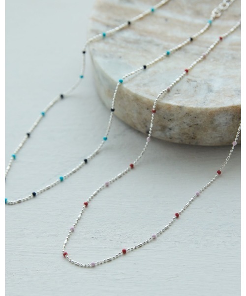 VIS(ビス)の「カラーチェーンネックレス(ネックレス・レディース・ピンク系その他2/ブルー系その他4・FREE)」の5枚目の写真