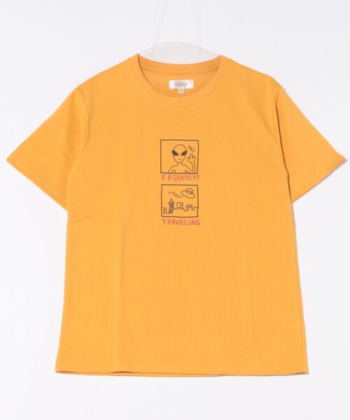 Chillfar（チルファー）の「デザイングラフィックモチーフTEE(M1)（Tシャツ/カットソー・レディース・グレー系3/グレー系2/ネイビー系3/ネイビー系2/ネイビー系1/イエロー系1/レッド系3/レッド系2/レッド系1/グレー系1/ホワイト系3/ホワイト系2/ホワイト系1/イエロー系3/イエロー系2/ナチュラル/オートミール/キナリ/ピンク系3/ピンク系2/ピンク系1・FREE）」の15枚目の写真