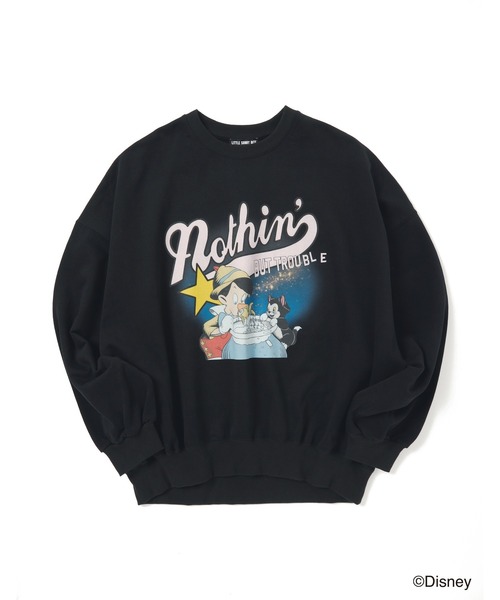 Little sunny bite(リトルサニーバイト)の「【Little Sunny Bite】pinocchio sweat top(スウェット・レディース・グレー/ブラック・MEDIUM/SMALL)」の1枚目の写真