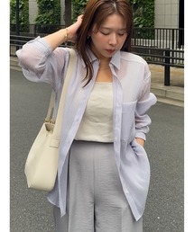 grove | 【大人の抜け感スタイル】ストライプアソートシアーオーバーシャツ(シャツ/ブラウス)