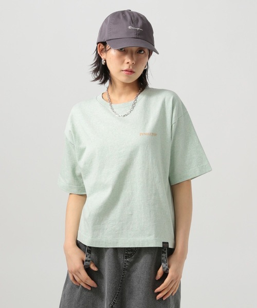 PENDLETON(ペンドルトン)の「【PENDLETON(ペンドルトン)】別注バックプリントT(Tシャツ/カットソー・レディース・オフホワイト/グリーン/ピンク・FREE)」の1枚目の写真