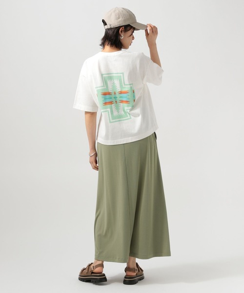 PENDLETON(ペンドルトン)の「【PENDLETON(ペンドルトン)】別注バックプリントT(Tシャツ/カットソー・レディース・オフホワイト/グリーン/ピンク・FREE)」の16枚目の写真