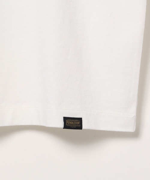 PENDLETON(ペンドルトン)の「【PENDLETON(ペンドルトン)】別注バックプリントT(Tシャツ/カットソー・レディース・オフホワイト/グリーン/ピンク・FREE)」の4枚目の写真