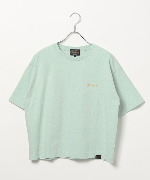 PENDLETON(ペンドルトン)の「【PENDLETON(ペンドルトン)】別注バックプリントT(Tシャツ/カットソー・レディース・オフホワイト/グリーン/ピンク・FREE)」の11枚目の写真