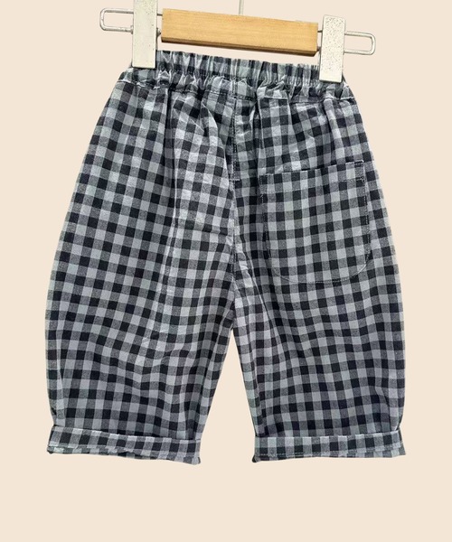 aimoha（アイモハ）の「チェック柄カジュアルパンツ（その他パンツ・キッズ・ブラック/グリーン・90/100/110/120/130）」の5枚目の写真