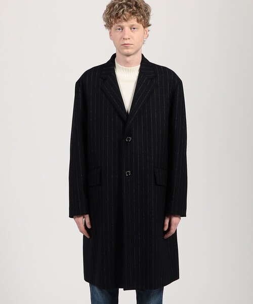 パンチ：マッキントッシュ　チェスターコート ネイビー40 MACKINTOSH｜ウール ハンビー チェスター コクーン コート