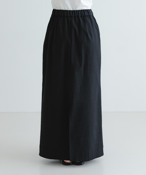URBAN RESEARCH（アーバンリサーチ）の「『2サイズ展開』リネン混ロングスカート（スカート・レディース・ブラック/ベージュ系その他・36/38）」の13枚目の写真