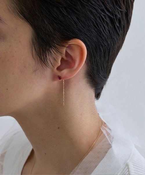 JUPITER（ジュピター）の「【K10】ペタルチェーンピアスキャッチ/4cm<動画あり>（ピアス（両耳用）・レディース・ゴールド・FREE）」の3枚目の写真