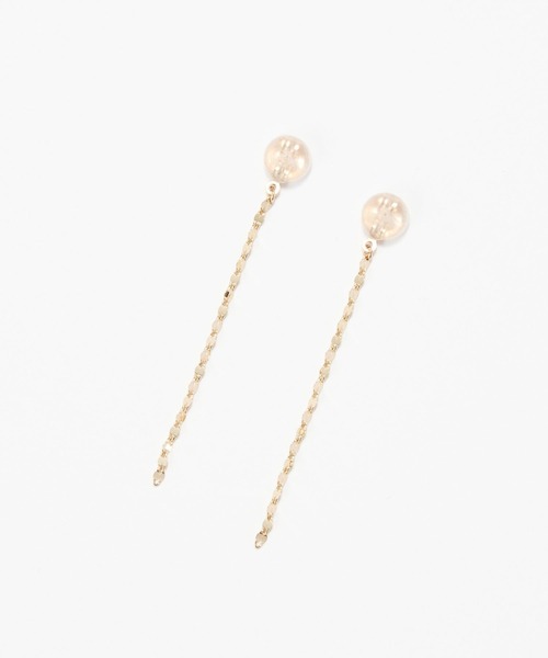 JUPITER（ジュピター）の「【K10】ペタルチェーンピアスキャッチ/4cm<動画あり>（ピアス（両耳用）・レディース・ゴールド・FREE）」の4枚目の写真