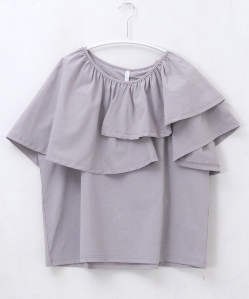 itto...（イット）の「【素早く乾いてさらっと快適！UVカット(UPF50+)＆速乾&接触冷感】DRYタッチフリルトップス（Tシャツ/カットソー・レディース・ブラック/オフホワイト/サンドベージュ・M/L）」の20枚目の写真