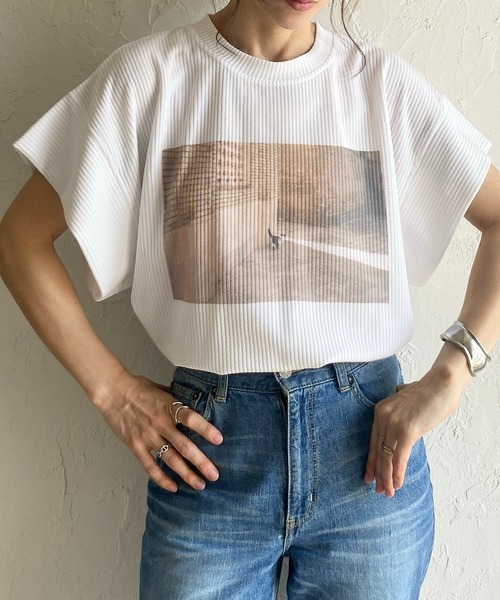 【4サイズ展開/S/XL】コラージュ半袖Tシャツ 大特価】2色展開 4US フロントロゴ オーバーサイズ ユニセックス