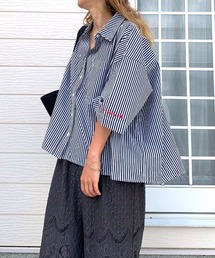 Q | キャンブリックボイル半袖シャツ(シャツ/ブラウス)