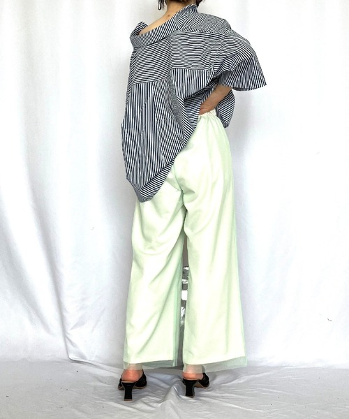 Q（キュー）の「キャンブリックボイル半袖シャツ（シャツ/ブラウス・レディース・アイボリー/オリーブ/レッド/ネイビー・MEDIUM）」の20枚目の写真