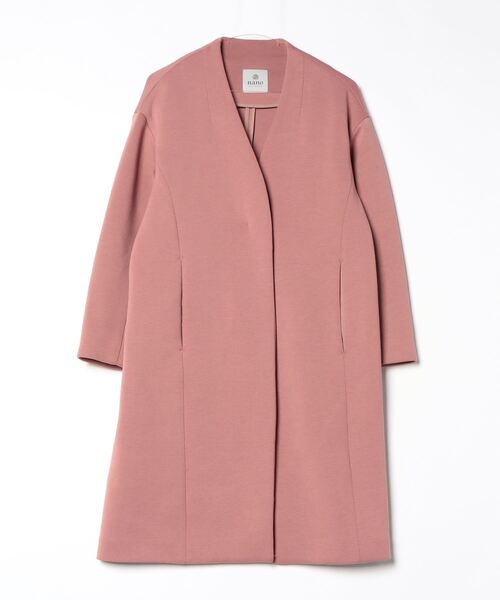 ナノユニバース コート ピンク