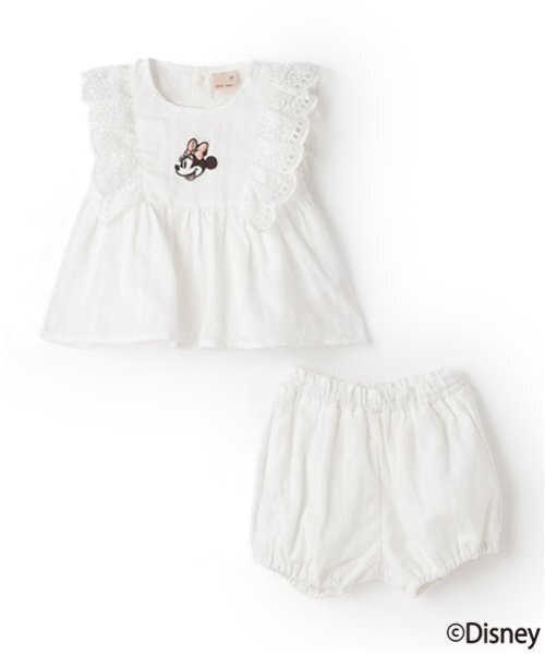 petit main（プティマイン）の「【Disney】肩フリルチュニックセットアップ（その他ベビーウェア・キッズ・ライトピンク/オフホワイト/ラベンダー・70cm/80ｃｍ）」の2枚目の写真