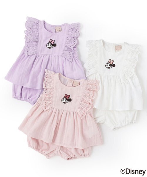 petit main（プティマイン）の「【Disney】肩フリルチュニックセットアップ（その他ベビーウェア・キッズ・ライトピンク/オフホワイト/ラベンダー・70cm/80ｃｍ）」の5枚目の写真