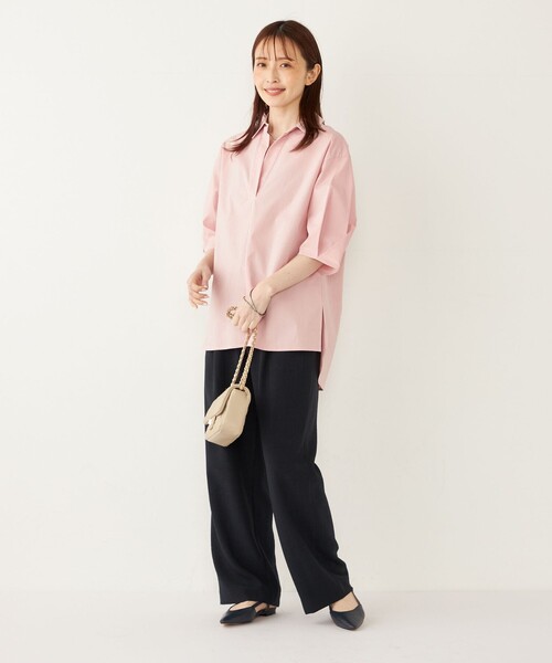 SHIPS Colors（シップス カラーズ）の「SHIPS Colors:〈洗濯機可能〉リネンライク イージー パンツ 2◇（その他パンツ・レディース・ヘザーグレー/サンドベージュ/ダークブルー・SMALL/MEDIUM/LARGE）」の16枚目の写真