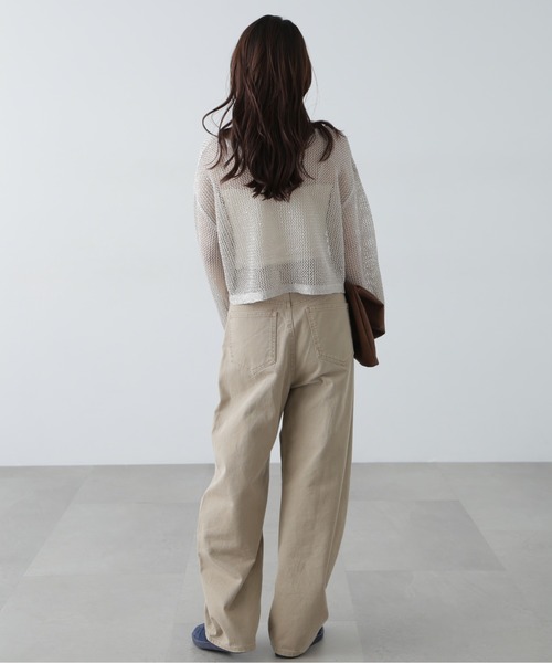 FREE'S MART（フリーズマート）の「◇メッシュスパンコールニット（ニット/セーター・レディース・ホワイト/グレー/ブラック/イエロー/ネイビー/ブラウン・FREE）」の8枚目の写真