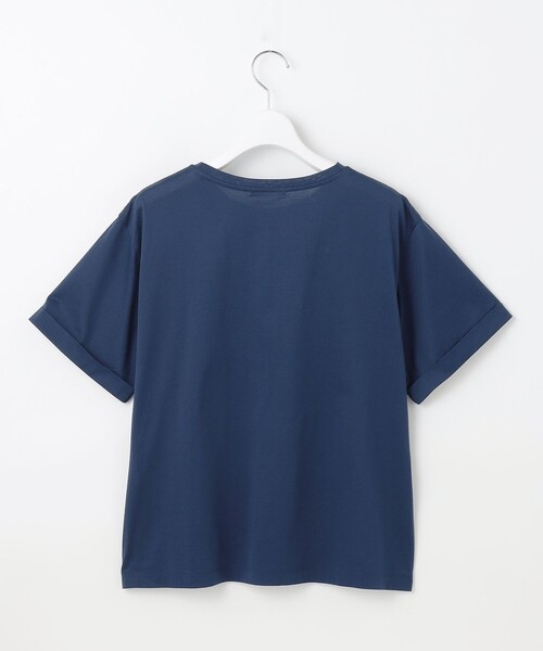 自由区(ジユウク)の「クロッシェポケット Tシャツ(Tシャツ/カットソー・レディース・ブラック系/アイボリー系/ダルブルー系・38)」の6枚目の写真