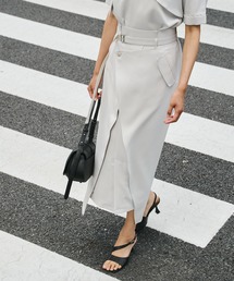 UNITED TOKYO（ユナイテッドトウキョウ）の「【再入荷なし！】ACETATEラップスカート｜細見え/ウォッシャブル/セットアップ/防シワ/ストレッチ/吸湿性/オフィスカジュアル/春服（スカート）」