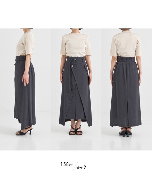Unitage チェックコンビラップスカート ¥7,920 Recommend item. ▪️チェックコンビラップスカート ORG.NVY