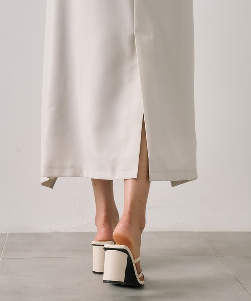 UNITED TOKYO(ユナイテッドトウキョウ)の「【再入荷なし!】ACETATEラップスカート|細見え/ウォッシャブル/セットアップ/防シワ/ストレッチ/吸湿性/オフィスカジュアル/秋服(スカート・レディース・アイボリー/ブラック/グレー・1/2)」の15枚目の写真