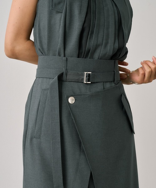 UNITED TOKYO(ユナイテッドトウキョウ)の「【再入荷なし!】ACETATEラップスカート|細見え/ウォッシャブル/セットアップ/防シワ/ストレッチ/吸湿性/オフィスカジュアル/秋服(スカート・レディース・アイボリー/ブラック/グレー・1/2)」の22枚目の写真