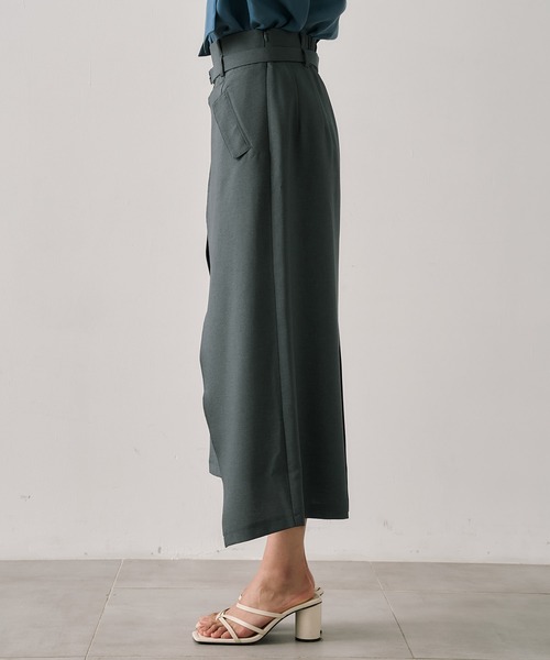 UNITED TOKYO(ユナイテッドトウキョウ)の「【再入荷なし!】ACETATEラップスカート|細見え/ウォッシャブル/セットアップ/防シワ/ストレッチ/吸湿性/オフィスカジュアル/秋服(スカート・レディース・アイボリー/ブラック/グレー・1/2)」の20枚目の写真