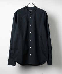 抗菌 消臭 国産 洗いざらし ブロード バンドカラー シャツ ナノファイン加工(GW)