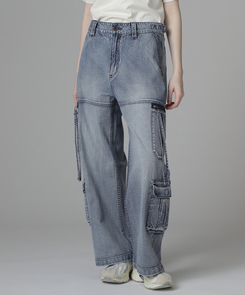 国内発送☆AVIREX☆W POCKET DENIM PANTS W POCKET DENIM PANTS/ダブルポケットデニムパンツ（デニム