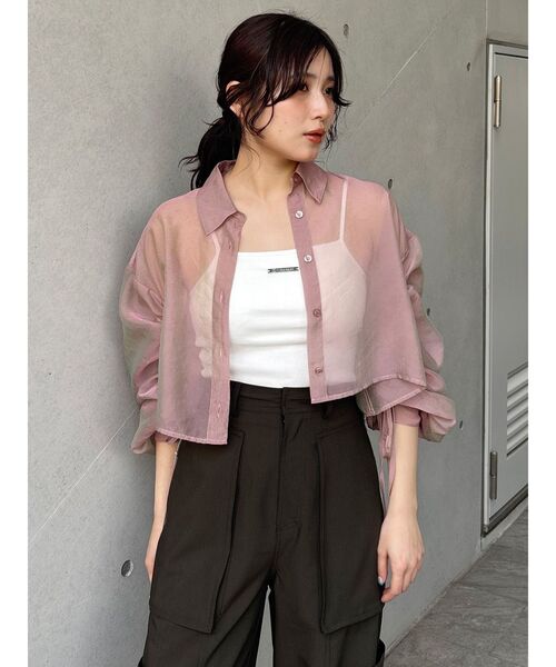 MURUA(ムルーア)の「ロゴプレートスクエアキャミ(キャミソール・レディース・ホワイト/ブラック/グレー・FREE)」の11枚目の写真