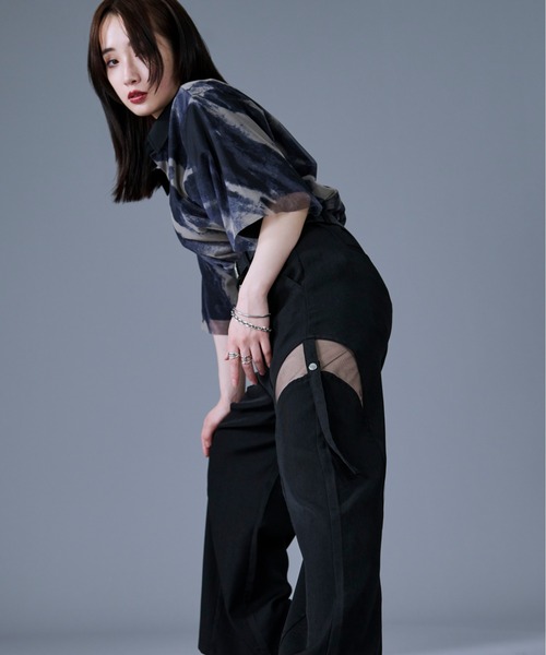 Ellno Loset(エルノロゼット)の「サイドシアーカットアウトパンツ(その他パンツ・メンズ・ブルーグリーン/ブラック・X-SMALL/LARGE/MEDIUM/SMALL)」の10枚目の写真