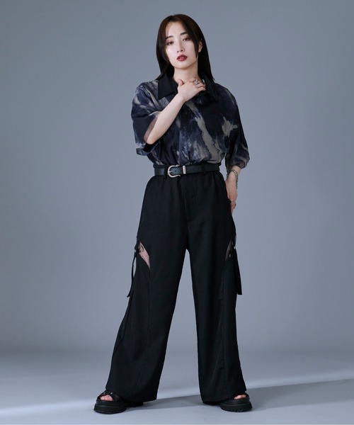 Ellno Loset(エルノロゼット)の「サイドシアーカットアウトパンツ(その他パンツ・メンズ・ブルーグリーン/ブラック・X-SMALL/LARGE/MEDIUM/SMALL)」の11枚目の写真